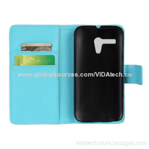 Flip Frosted Leather Case with Credit Card Slot and Holder for Motorola Moto G X1032, Manufacturer